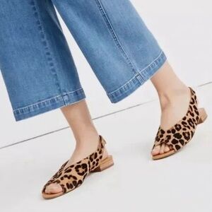Madewell Tavi Slingback Sandal shoes in Leopard Calf Hair